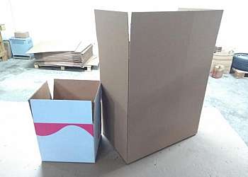 Caixa de papelão com logotipo
